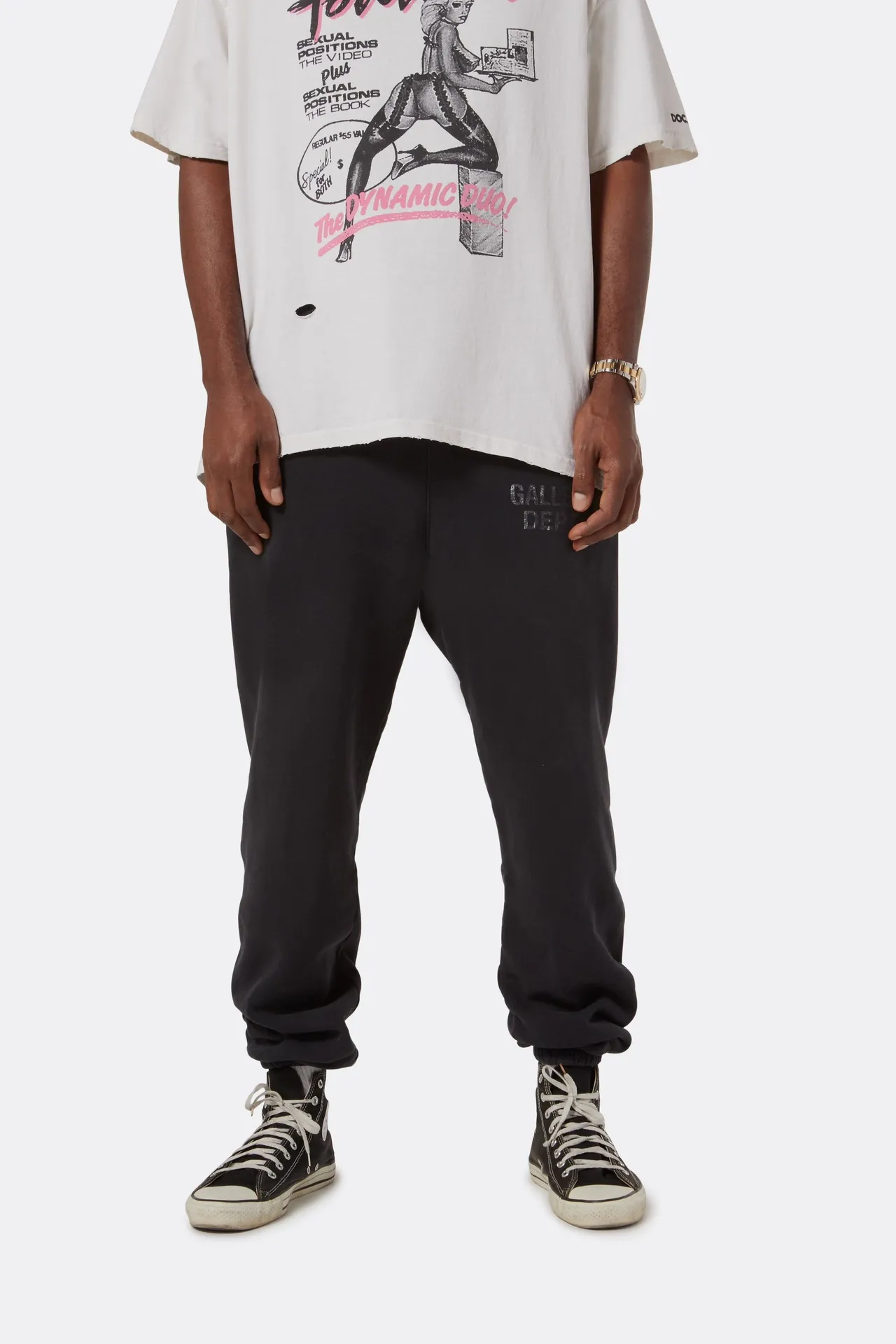 Gallery Dept. English Logo Sweat Pant English Basic Logo Sweat Pant Vintage Washed Trousers Washed Black S-XL ⚠️Note: The genuine product is not black and the color is navy blue. Don’t buy the wrong one!